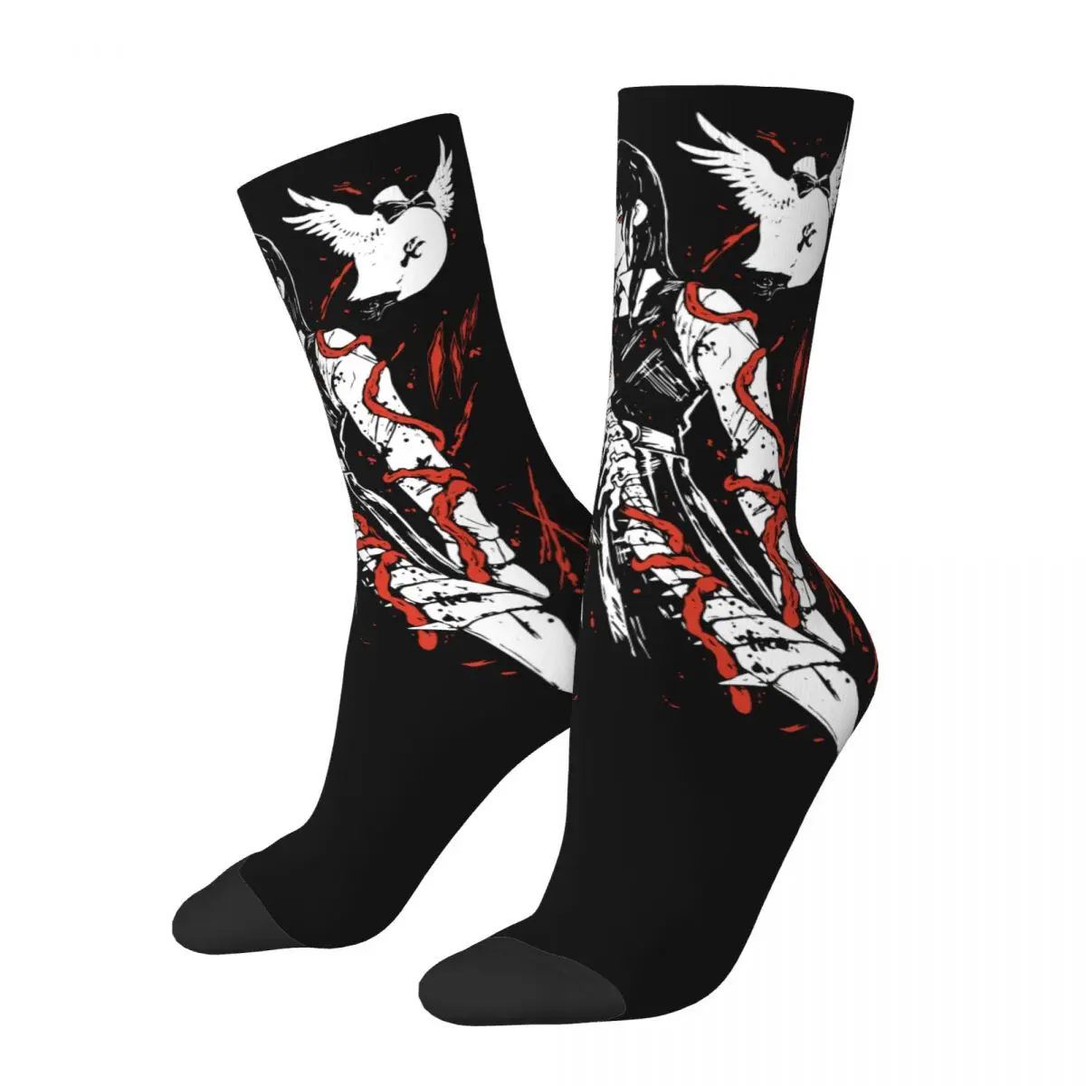 

Autumn Winter Fashion Unisex Chainsaw Man Asa Mik Socks Breathable Middle Tube Socks