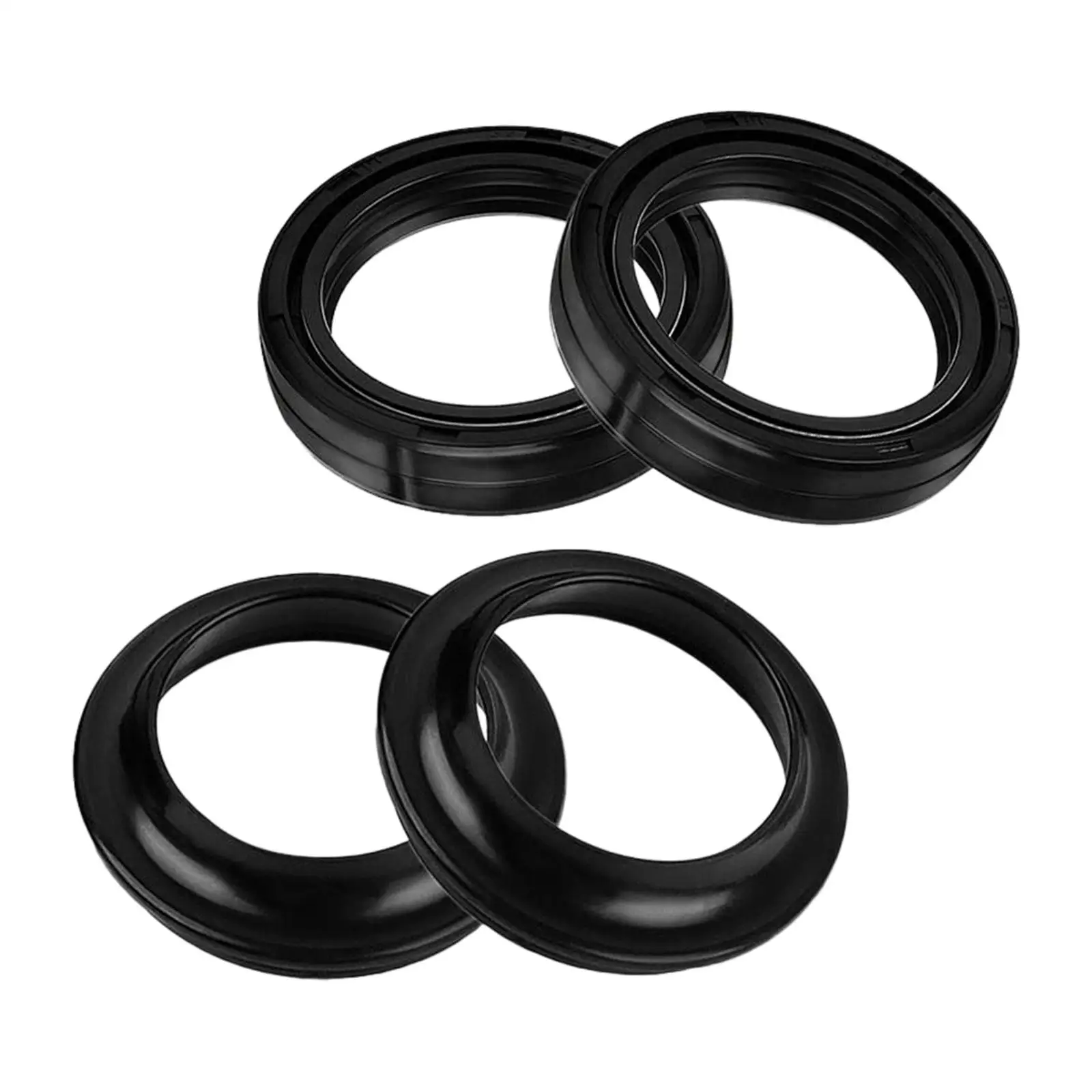 

4 Pieces 39x52x11mm Rubber Front Fork Oil Seal & Dust Cover Oil Resistance for Harley XL883N XL1200 XL1200V XL1200N Xlh1100