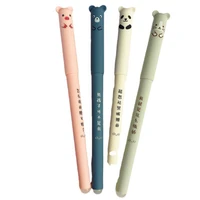 4pcs cute pig panda mouse bear erasable neutral pen cartoon animals 0 35mm refill school office supply stationery pens