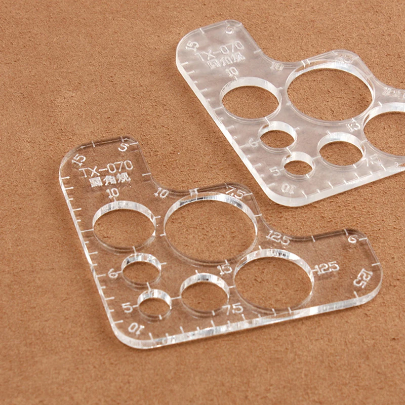 Акриловая R-образная Линейка Для Дизайна DIY Круглый Угловой Шаблон 9x9 См Рисунок