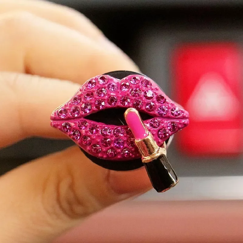 

Car Fragrance Car Red Pink Lip Aromatherapy Air Vent Perfume Clip Creative Auto Interior Air Fresher Decoration