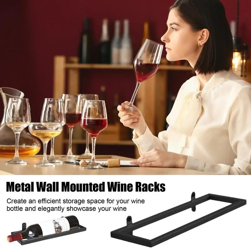 

Wall Mounted Wine Racks Metal Hangings Wine Display Shelf Holder Cabinets Champagne Restaurants Kitchen Bar Bottle Accessories