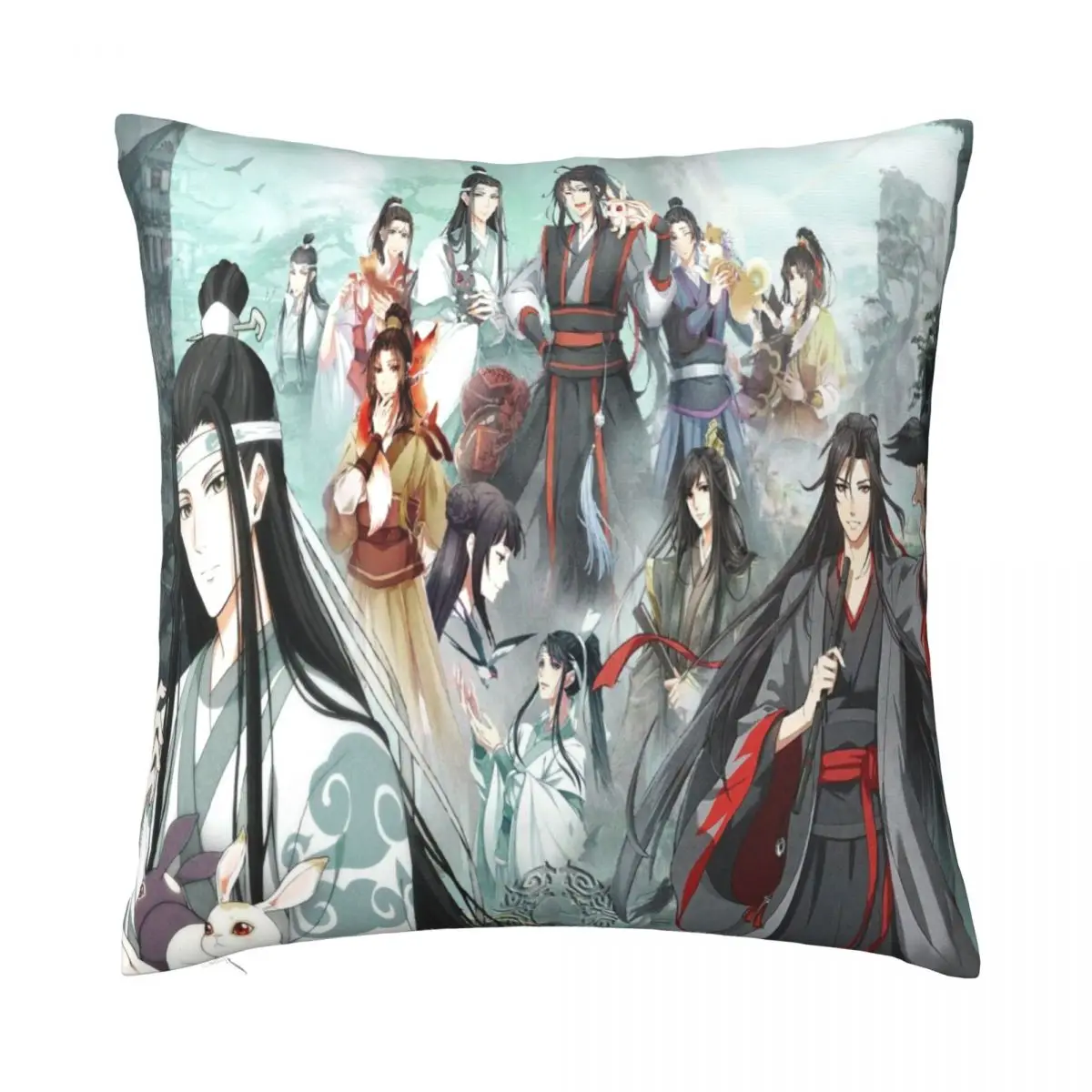 

Наволочка для подушки Mo Dao Zu Shi, наволочка с принтом, декоративная наволочка для подушки Fanart Lan Wangji, наволочка для домашней Квадратной Подушки...