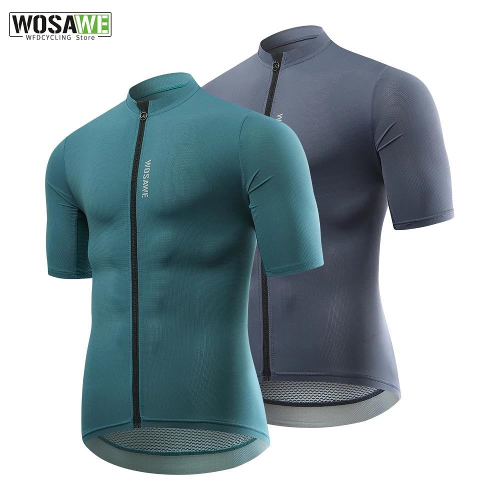 

Быстросохнущие дышащие мужские Вело-Джерси WOSAWE, летняя рубашка с коротким рукавом, одежда для горного велосипеда, велосипеда, шорты для бег...