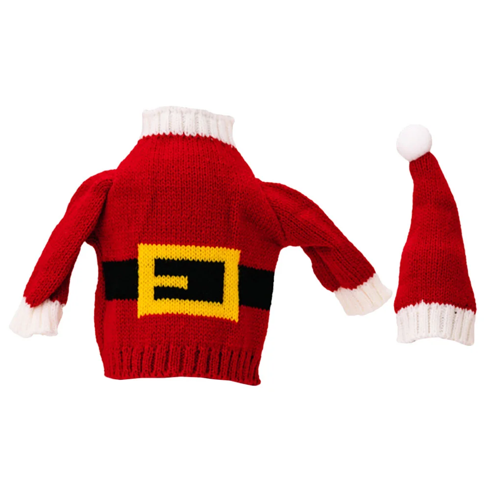 

1 Set of Christmas Bottle Covers Bottle Toppers Xmas Bottle Clothes Table Decor