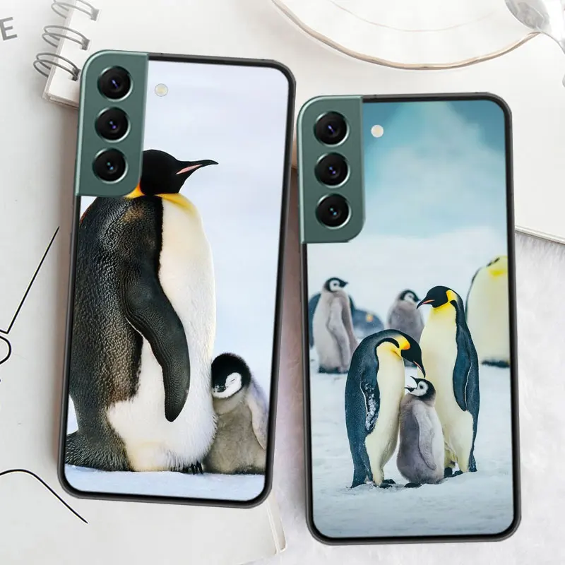Чехол для телефона Penguins Love at the North Pole Samsung A15 A25 A35 A55 Galaxy A70S A50S A30S A30 A40 A71 A51 A41 A31 A21 A11 A01