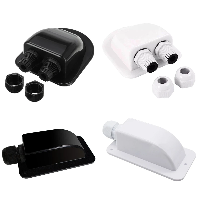 

1/2 Hole Durable Roof Cable Entry Gland ABS Junction Box for Solar Installation on RV Campervan Boat Motorhome
