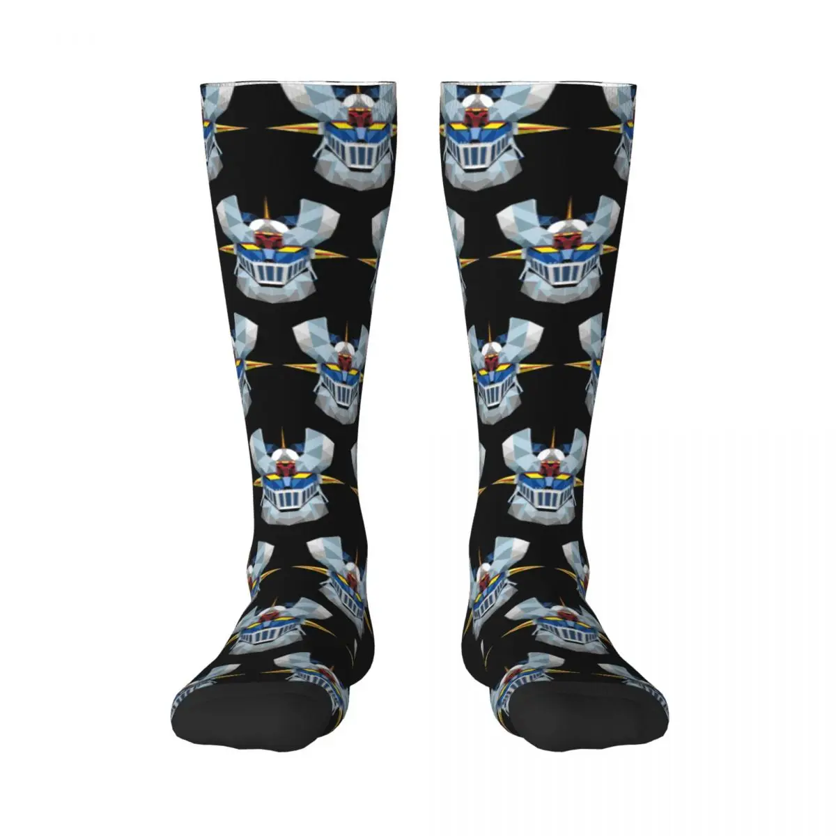 

Mazinger Z Linear Low Poly 21 Contrast color socks INS style Elastic Stockings Humor Graphic Casual Graphic Adult Stockings