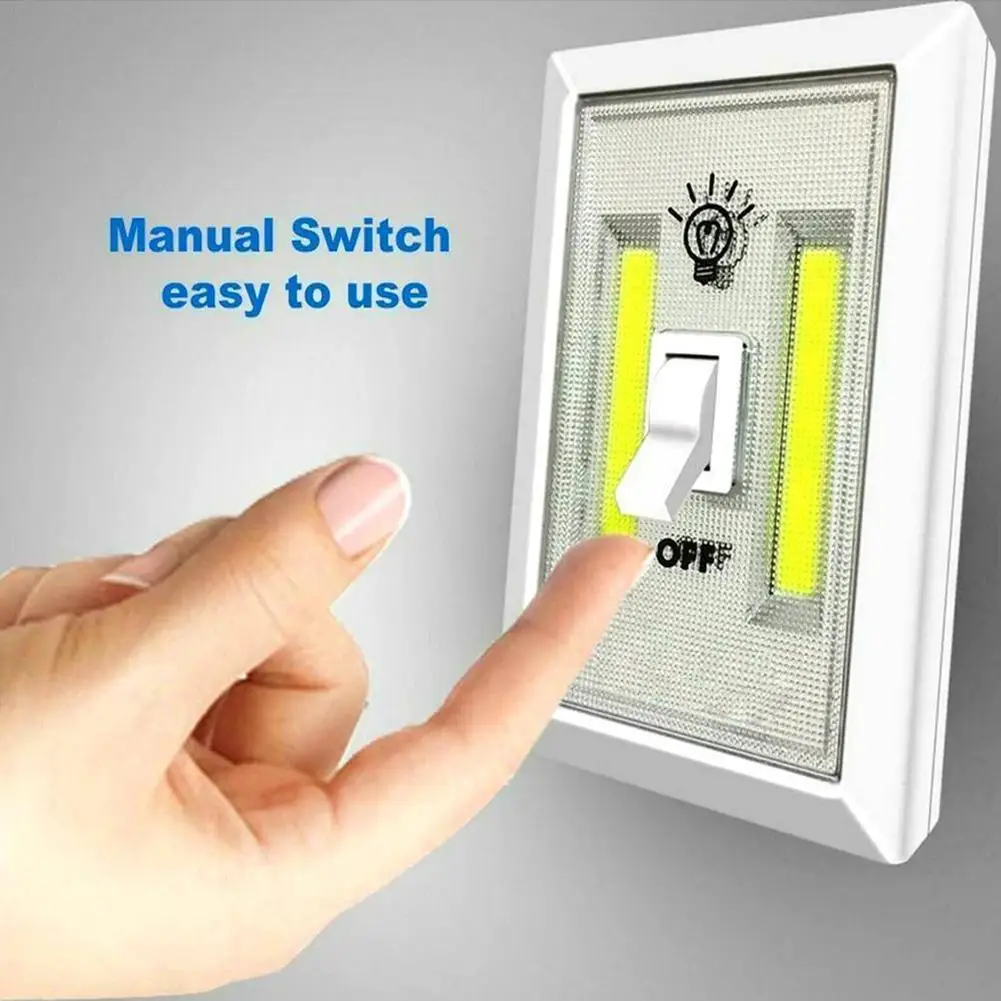 

COB Magnetic Mini LED Cordless Light Switch Wall Night Lights Battery Operated Kitchen Cabinet Garage Closet Camp Emergency Lamp