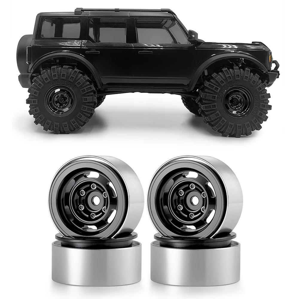 AXSPEED 4 шт. 1 0 "ступицы обода колеса Beadlock для TRX4M Axial SCX24 AX24 FCX24 FMS 1/18 1/24 RC Гусеничный