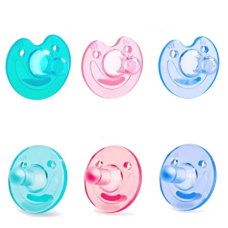 Orthodontic Newborn Baby Pacifier Transparent Soft Dummy Teat Food Grade Safety Silicone Infant Nipple Soother Teething Pacifier
