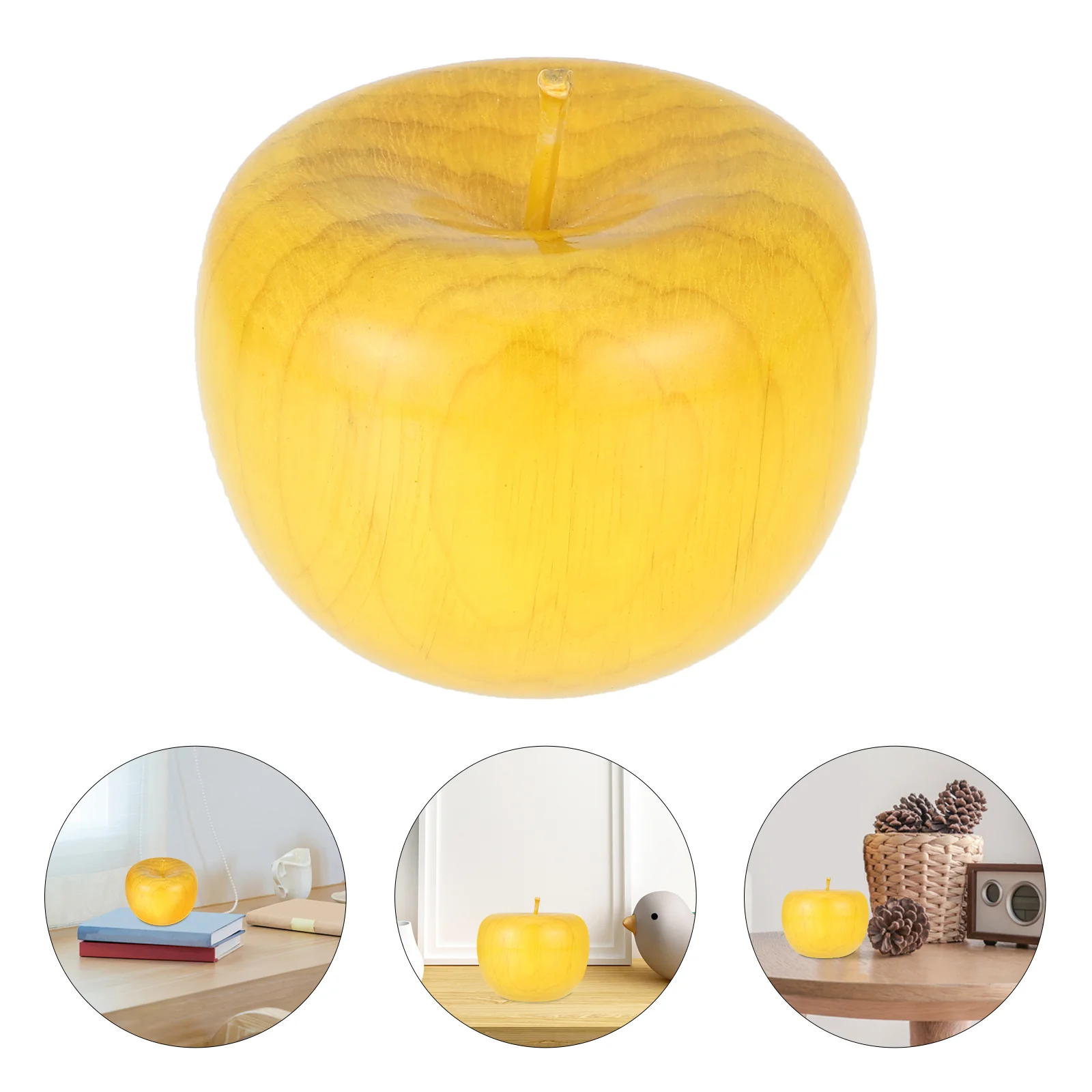 

Apples Fake Table Fruit Ornament Statue Decorations Decoration Christmas Simulation Centerpiece Artificialwooden Decorative