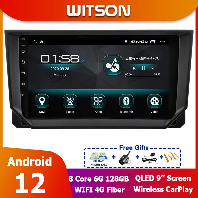 

WITSON Car Radio Android 12 Stereo For SEAT IBIZA 2017 2018 2019 2020 9'' HD LCD Multimídia GPS Navigation Autoestereo