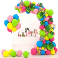 134pcs tropical theme balloon arch garland kit blue pink green latex balloons baby shower birthday wedding party decorations
