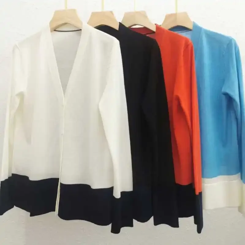 

Женский бархатный кардиган, тонкая кашемировая верхняя одежда из шелка, весна 2023