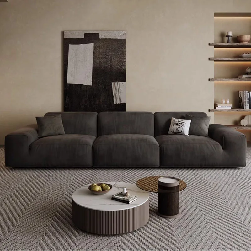 

Простой дизайнерский диван, черный деревянный квадратный диван для чтения, расслабляющий диван, лазкий пол, 3-х местный салонный столик, мебель для гостиной