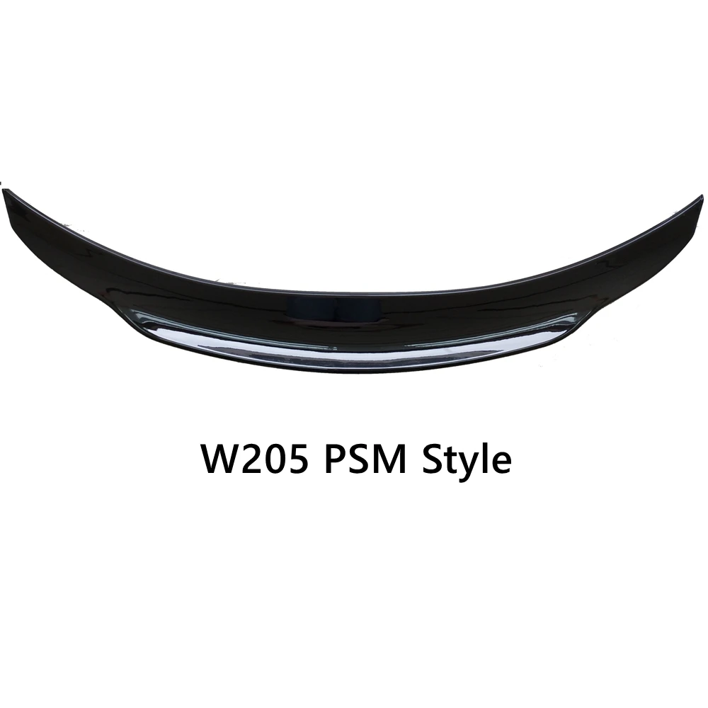 ДЛЯ Mercedes W205 C-class 2015-2020 C205 4-дверный C63/AMG/PSM стиль ABS хвостовое крыло автомобиля