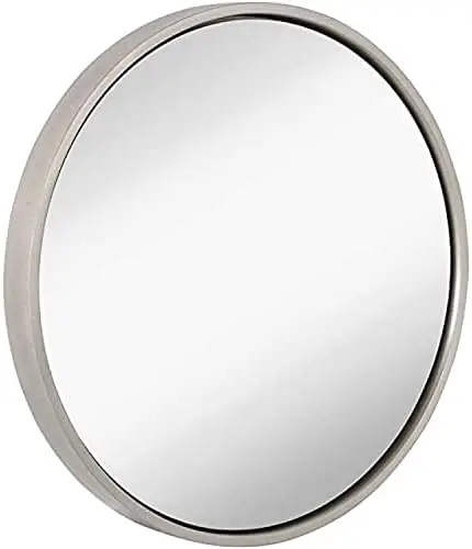 

Зеркало в форме круга венге, дюймовое | Большое деревянное зеркало премиум-класса для стен | Плавающие зеркала для ванной комнаты для туалетного столика и гостиной |
