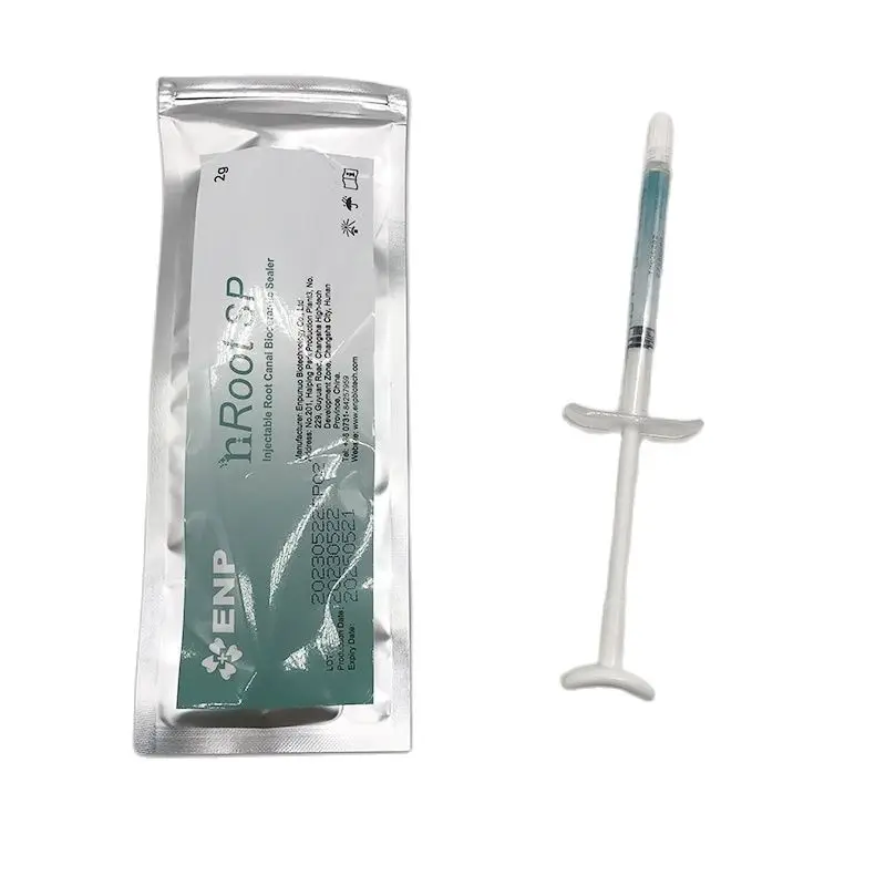 ENPUNUO nRoot Injectable Non-Staining Resin Free Root Canal Bioceramic Sealer 2g Pre-mixed Syringe + 15 Intra Canal Tips