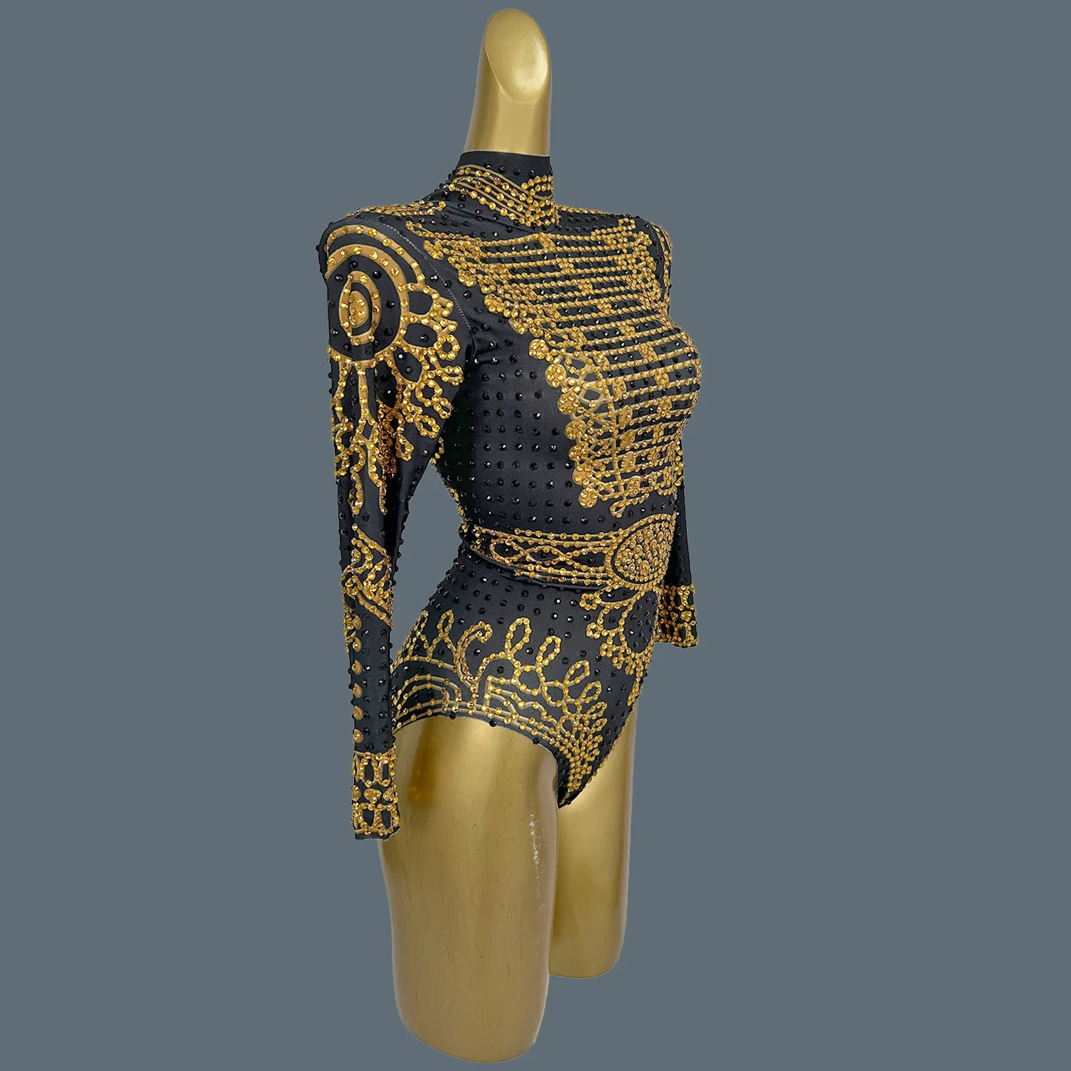 Блестящий боди со стразами для женщин сексуальный костюм выступлений ночной