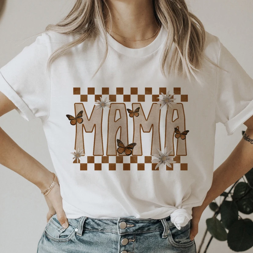 

Women Lady Plus Size Mom Flower Arrow Mama Mom Mother Graphic T Ladies Clothes Tee Female Top Tshirt Womens Clothing T-shirt