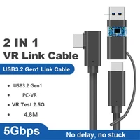 data line charging cable for oculus quest 12 link vr data transfer cable usb 3 2 2 in 1 type c to usb a vr headset accessories