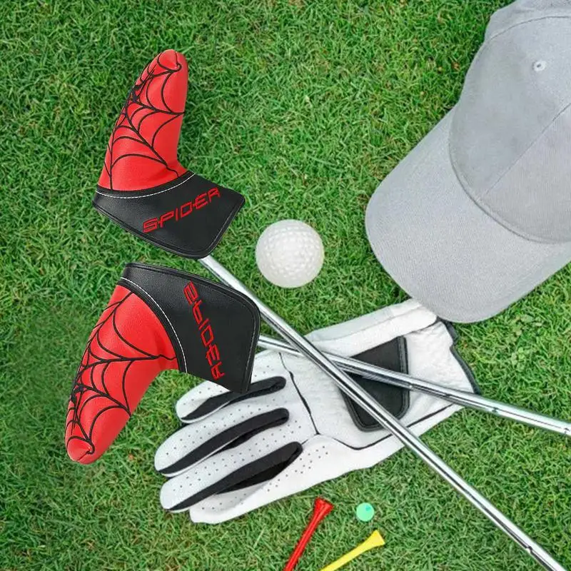 

Креативные чехлы с рисунком паука для головы в гольф-клуб из искусственной кожи чехол с железной головой деревянные Чехлы для головы в гольф-клуб аксессуары для водителей и гольфа