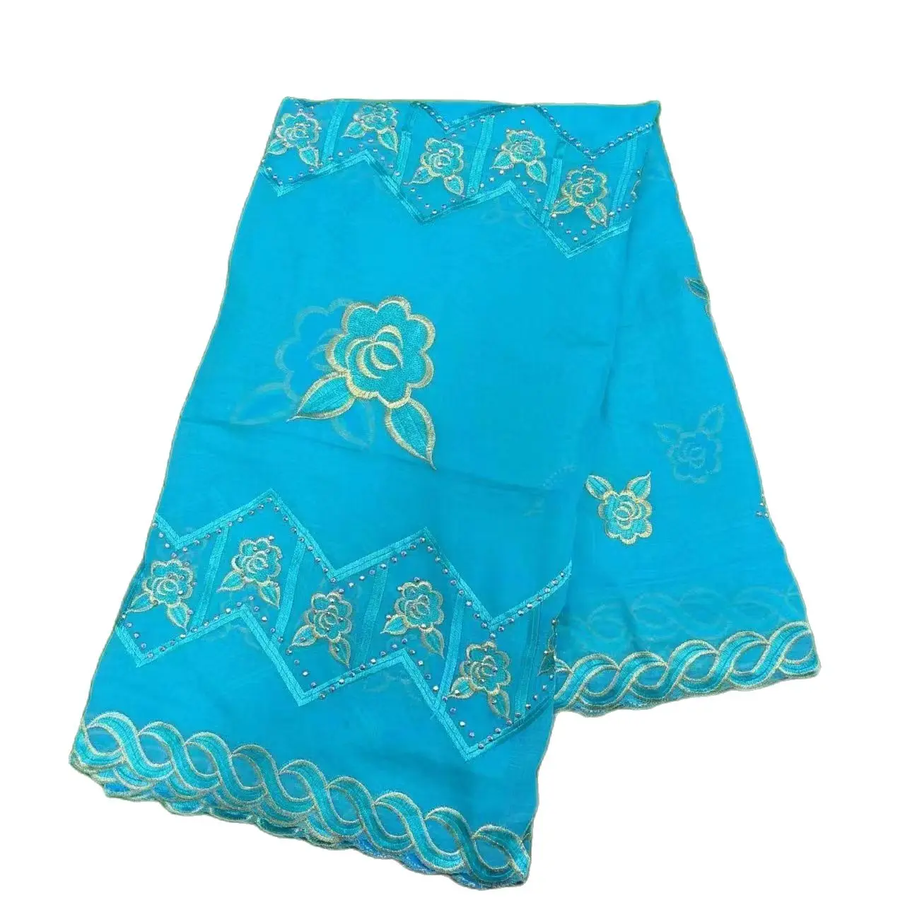 High Quality Hot Sales Muslim emborodery Scarf 100% Cotton Big Scarf African Women Hijab Scarf Dubai Scarf on Wholesale price