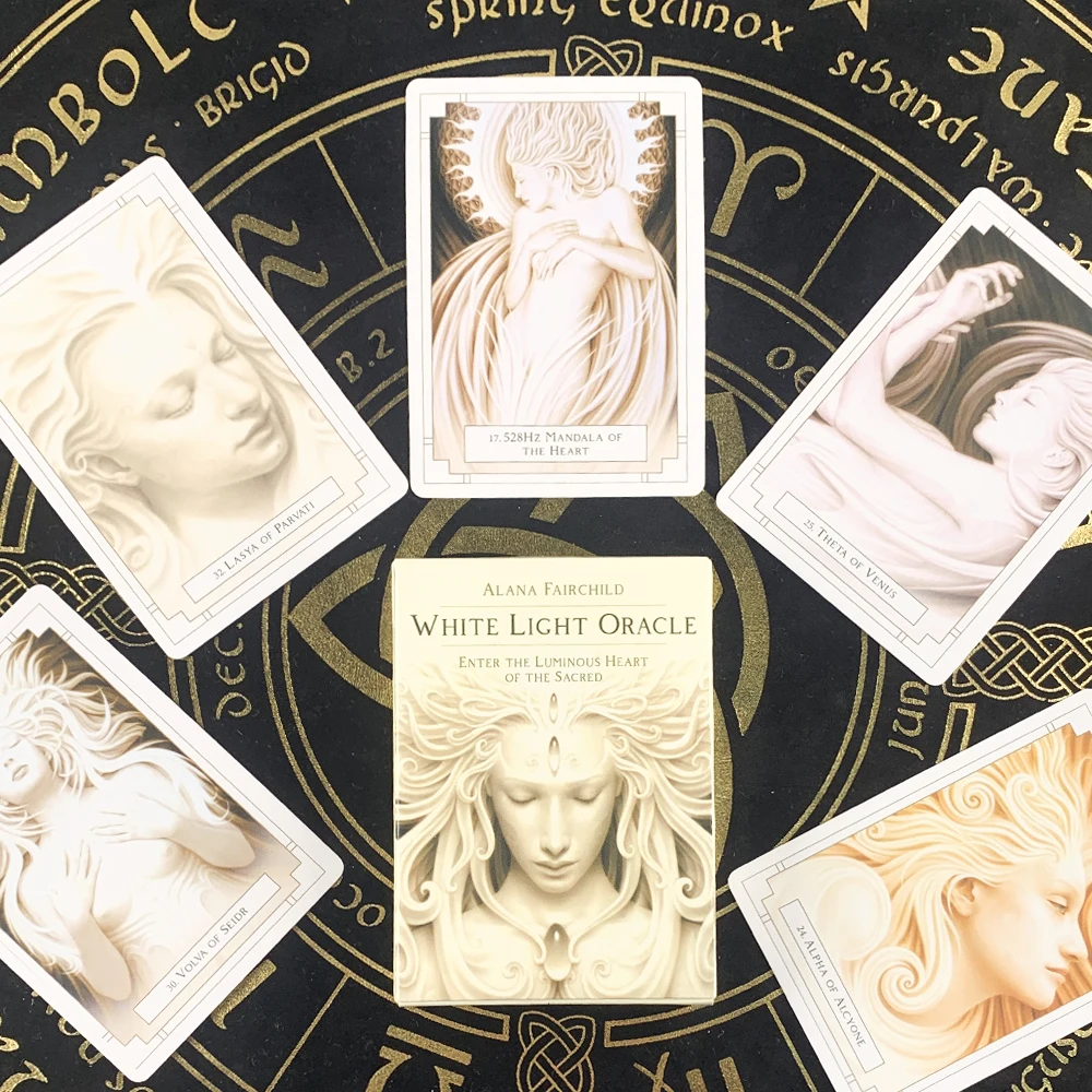 

White Light Oracle Tarot Cards Divination Tarot English Version Fortune Telling Tarot Cards Deck Party Entertainment Board Game