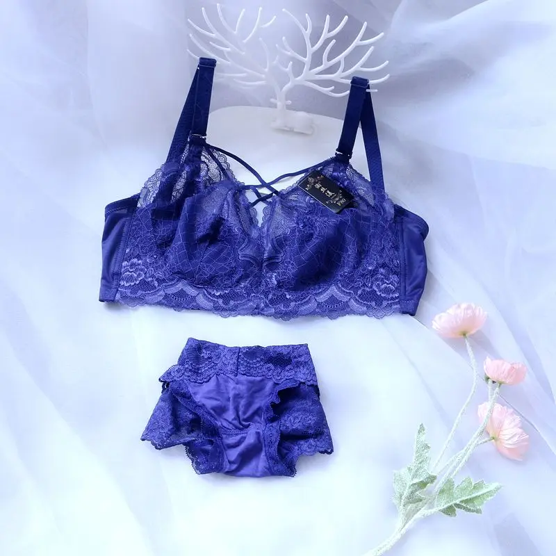 Женский кружевной комплект нижнего белья Ультратонкий с бюстгальтером на