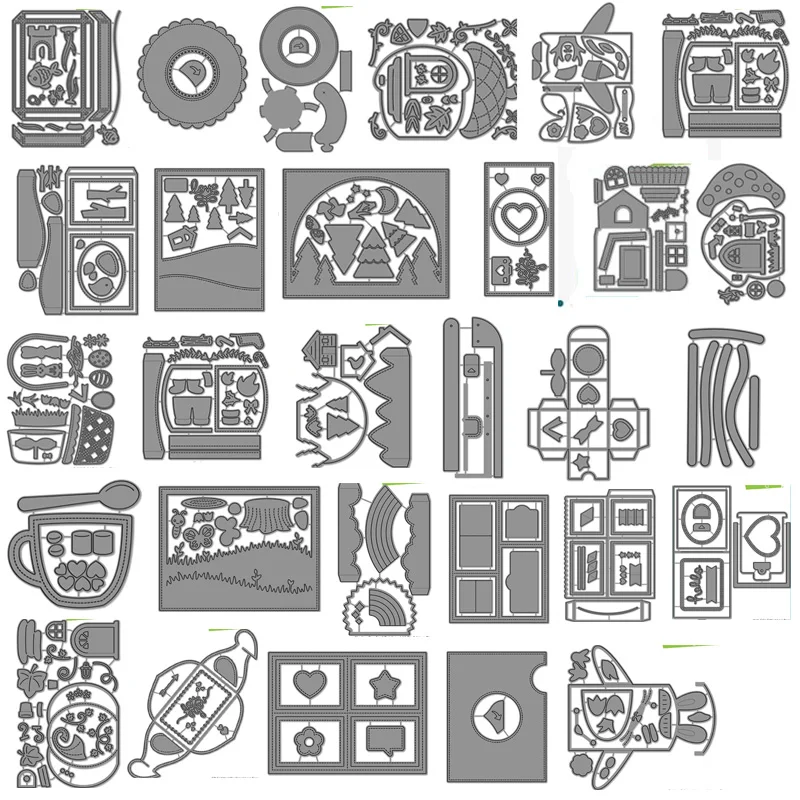 

2023 Metal cutting dies for diy craft scrapbook practice Photo album decoration process Die
