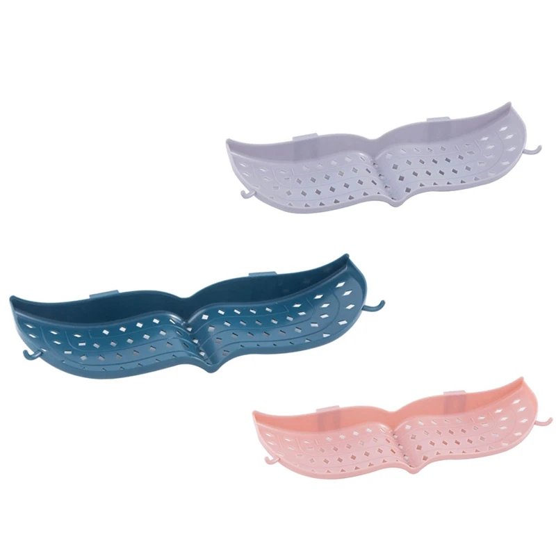 

HOT-Plastic Soap Box Non-Perforated Strong Sticky Soap Dish For Bathroom Drain Soap Holder Soap Box Portable Soap Dish