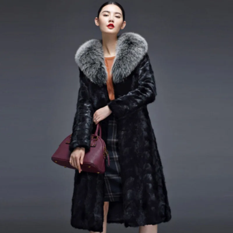 Low Price Fur Coat Coats Fur Thick Winter Office Lady Other Fur Yes Real Fur Luxury Winter Women's Coat enlarge