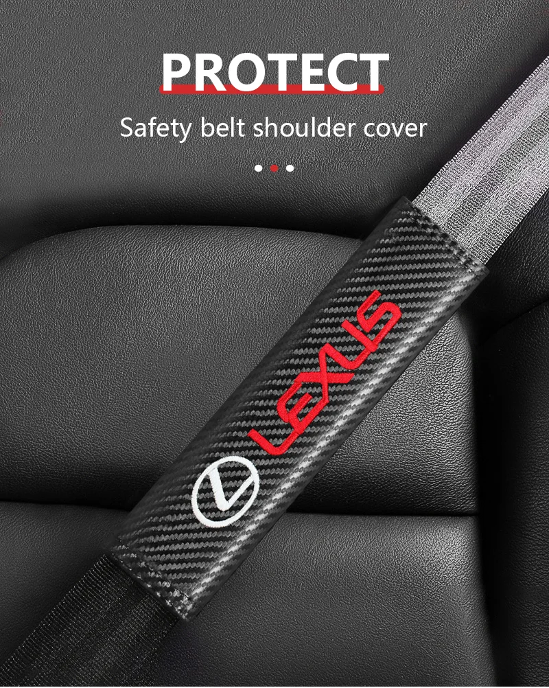 

1/2PCS For Lexus Car Seat Belt Cover Shoulder Protection Pad CT200h F Sport ES LS IS GS UX NX LC RC GC RX LX GX Auto Accessories