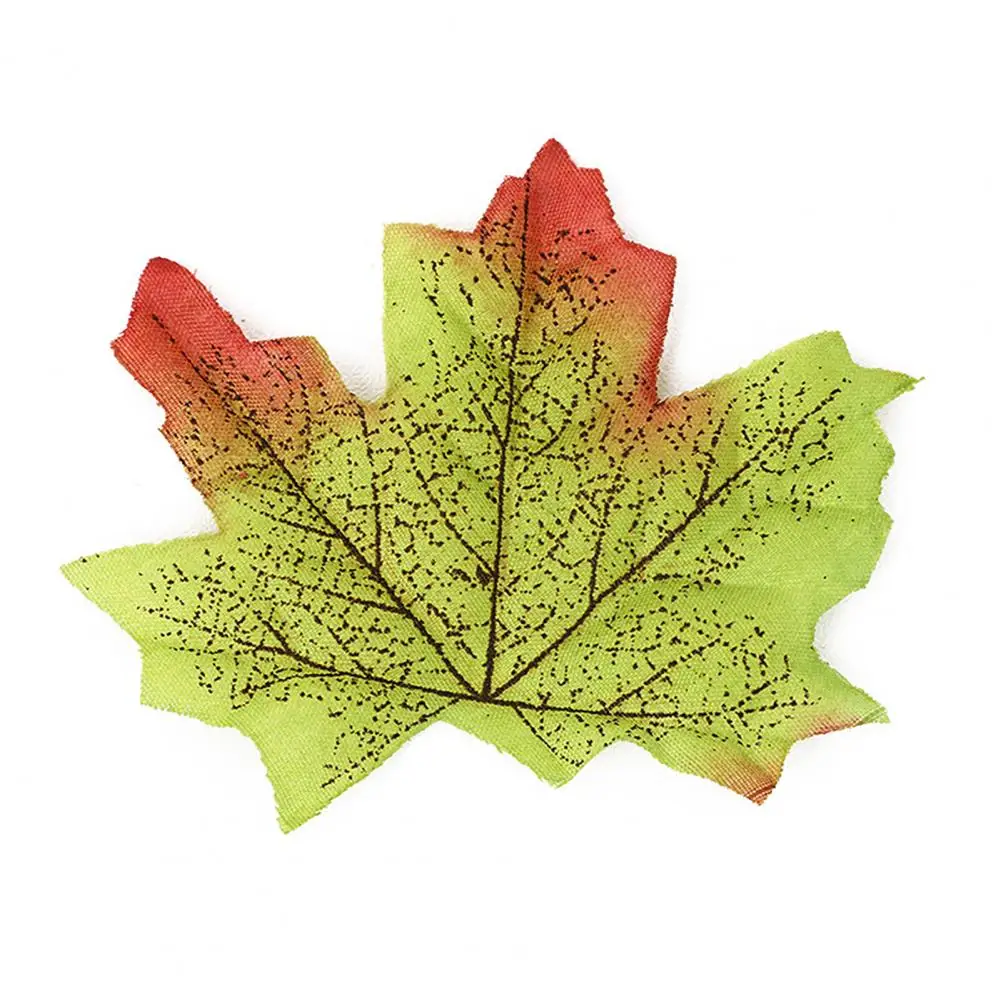Ткань Кленовые Листья 50 шт. Реалистичная Искусственный Кленовый Лист Декор для