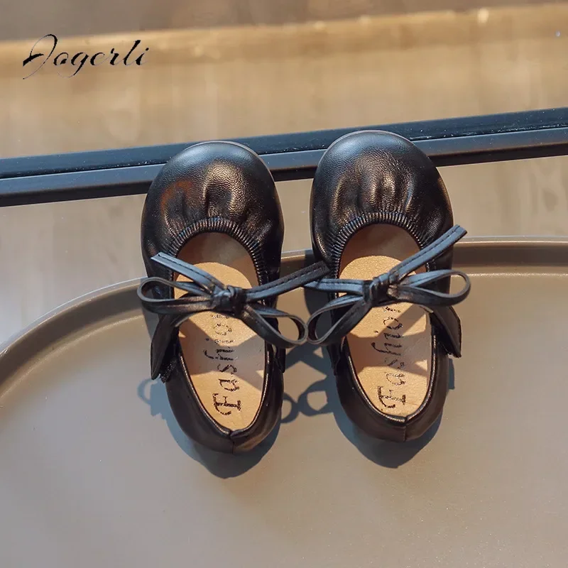 Туфли-лоферы из ПУ кожи для девочек размеры 21-30