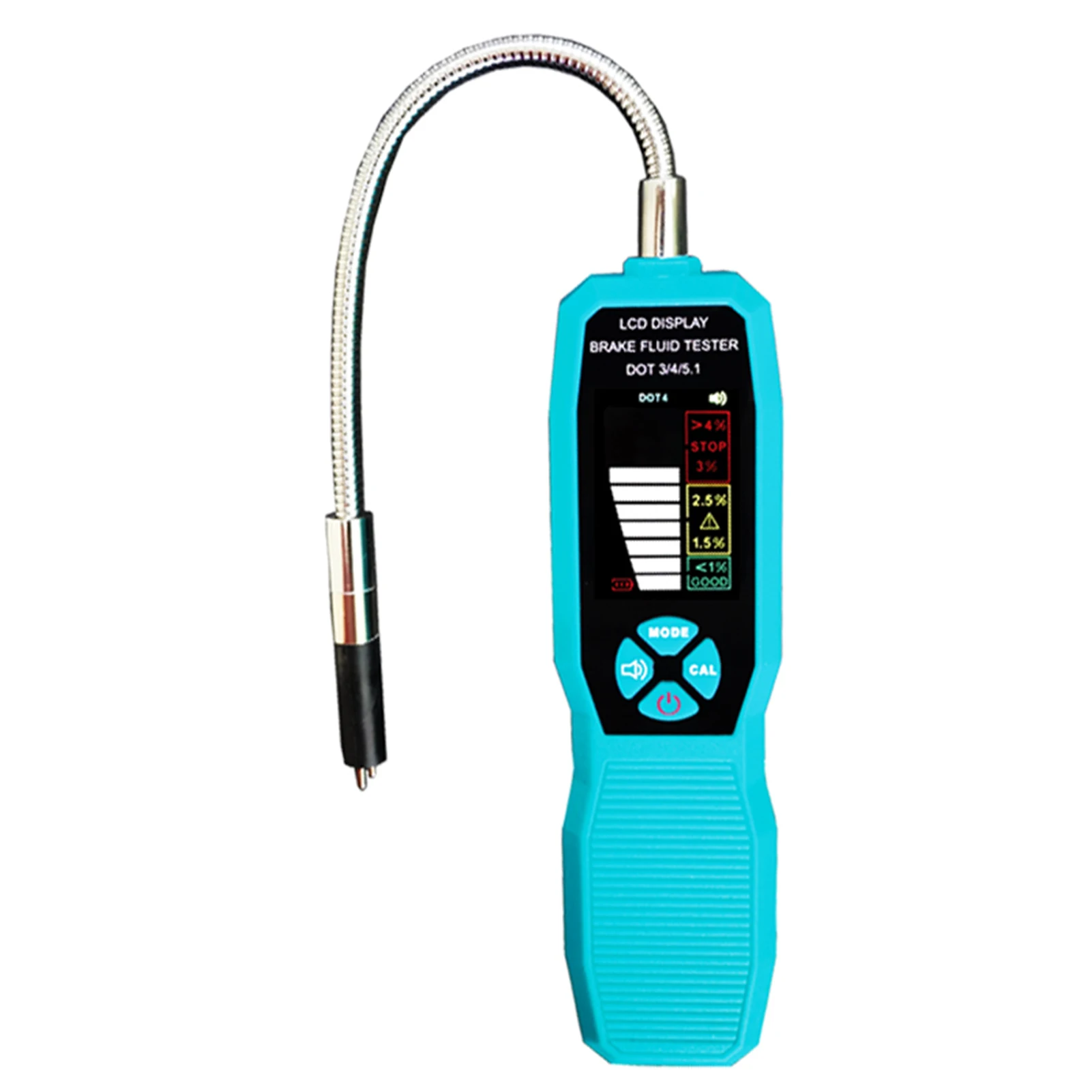 

Тестер тормозной жидкости DOT3 DOT4 DOT5.1, измеритель тормозной жидкости с цветным ЖК-дисплеем и функцией самокалибровки CAL, гибкая звуковая подсказка