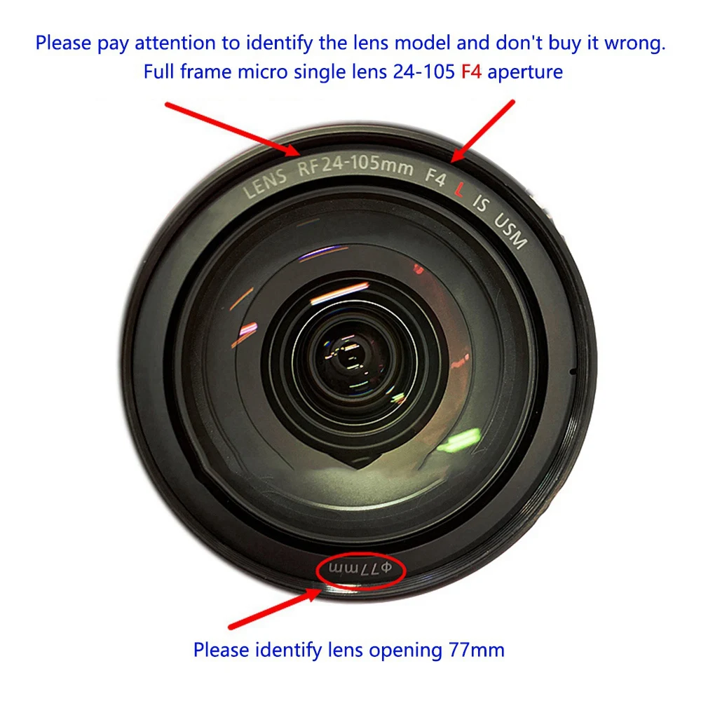 Защитная крышка с обратным лепестком для Canon Eosr R5 R6 Rp Rf 24-105 мм F4 L Is Usm объектив