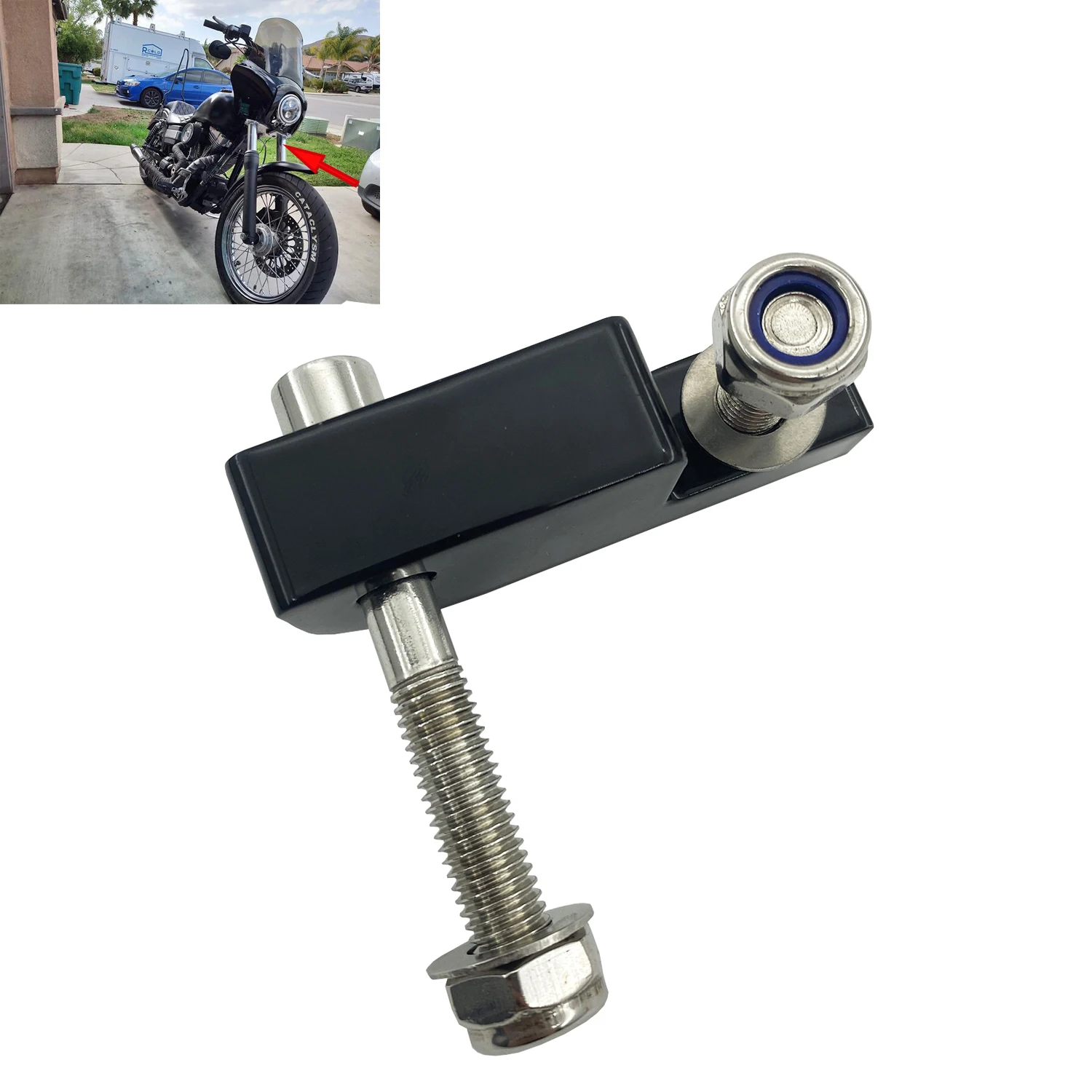 

39-49MM Fork Headlight Extension Block Relocation Bracket For Harley Dyna Wide Glide Street Bob T-Sport FXDL FXDF FXDB FXDWG