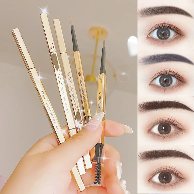 

NOBO Double-headed Eyebrow Pencil Waterproof Long-lasting Cosmetic Eyebrow Enhancer Easy To Apply Natural Wild Eye Brows Makeup