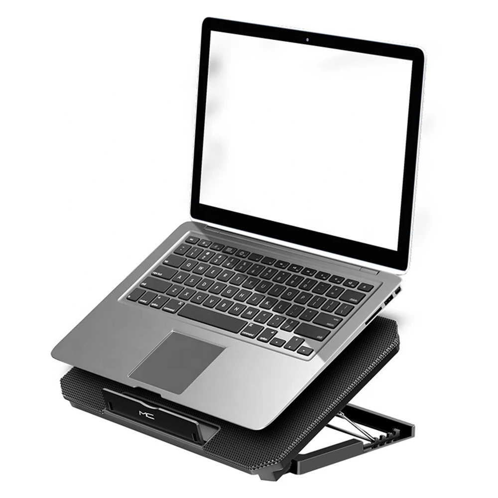

Laptop Cooler 2-fan Laptop Cooling Stand Low Noise Design Laptop Stand with 4-level Adjustable Height Dual USB Laptop cooler