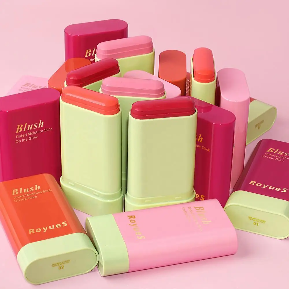 

Blush Stick Natural Cheek Face Rouge Blusher Cream Brightening Waterproof Blusher Lasting Color High Rendering Multi-functi L5Y1