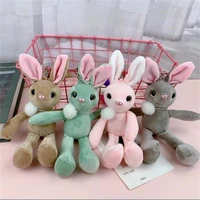 size 23cm new rabbit plush animal stuffed dress rabbit key chain toy kids party plush toy bouquet plush dolls