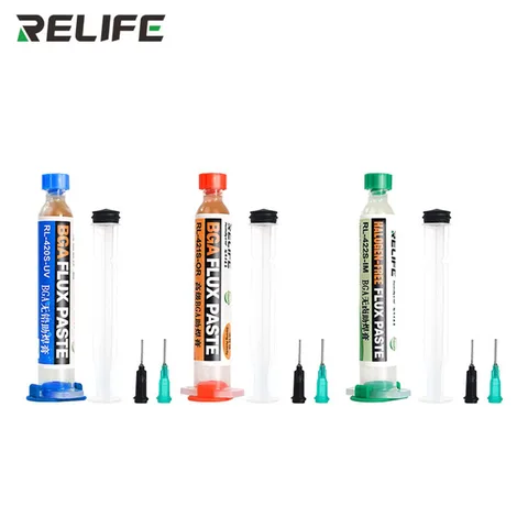 RELIFE RL-420S-UV RL-421S-OR RL-422S-IM Шприц-флюс BGA Бессвинцовый Безгалогенный Без проводимости Без сопротивления Без очистки