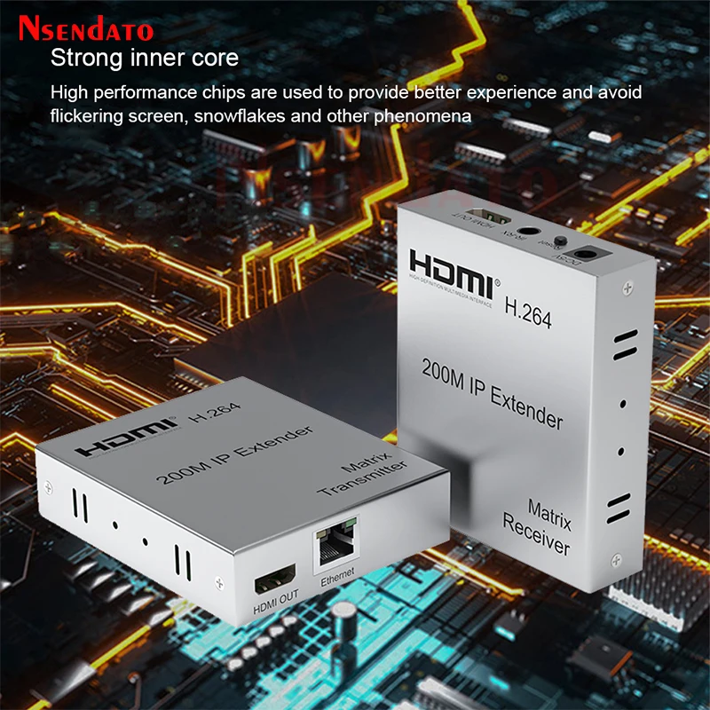 Удлинитель HDMI Ethernet IP 1080P 200 м Multi