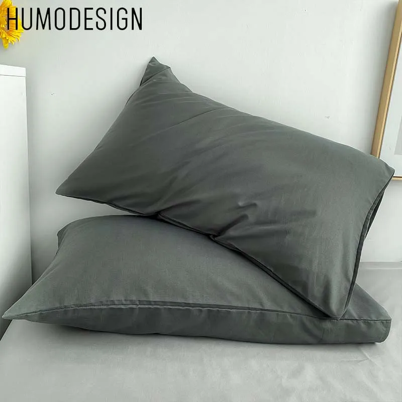 

2Pcs 48*74 Washed Material Solid Color Pillowcase Home Hotel Coating Printing And Dyeing Pillow Case Dakimakura Hot Sale