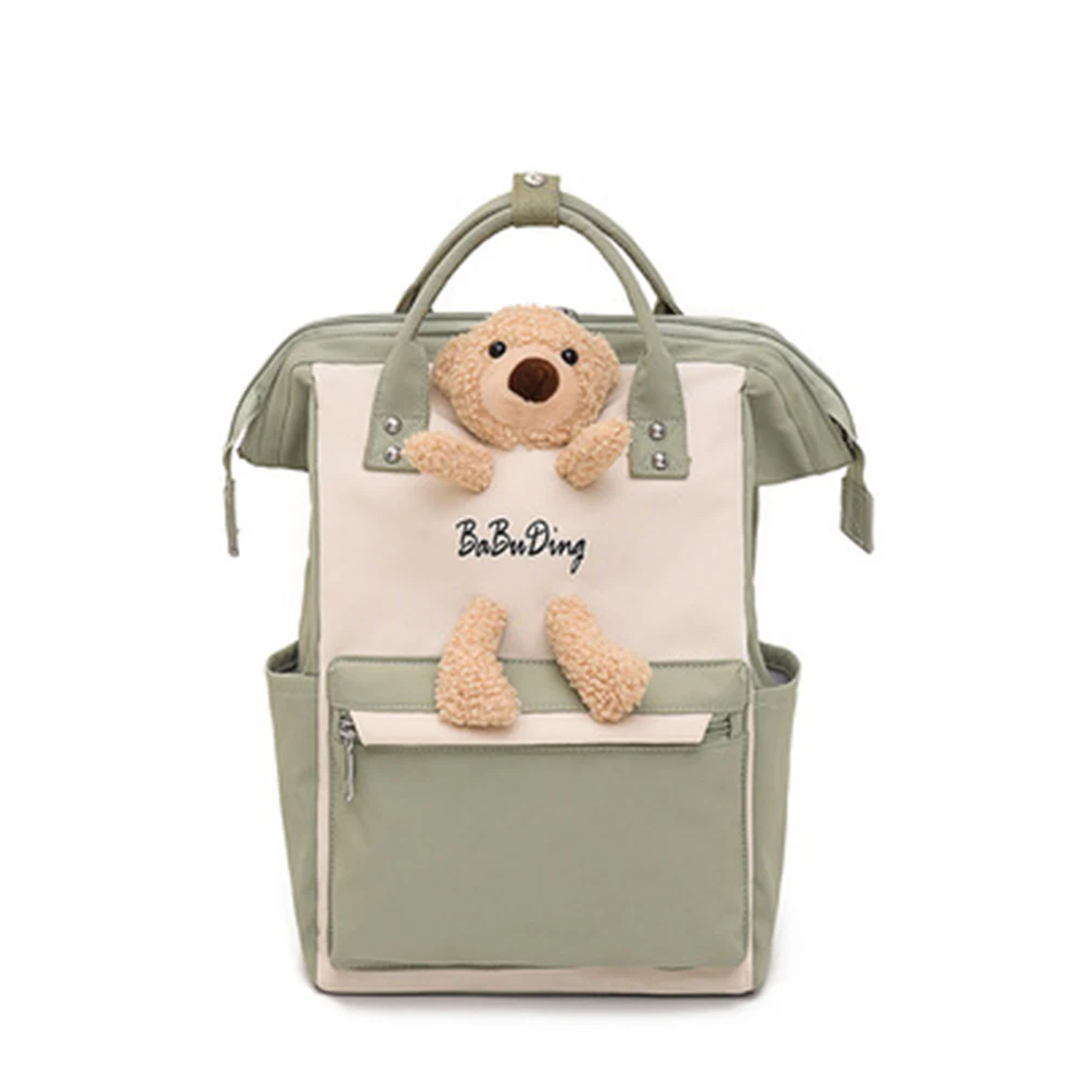 

Cartoon Bear Diaper Backpack Large Capacity Mummy Bag Maternity Baby Backpack for Travel Dropshipping Korean Style Baby Bag