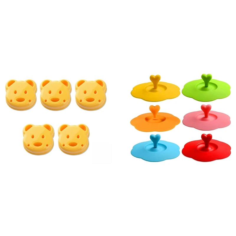 

5 шт., детский изготовитель хлеба, 6 силиконовых стеклянных крышек