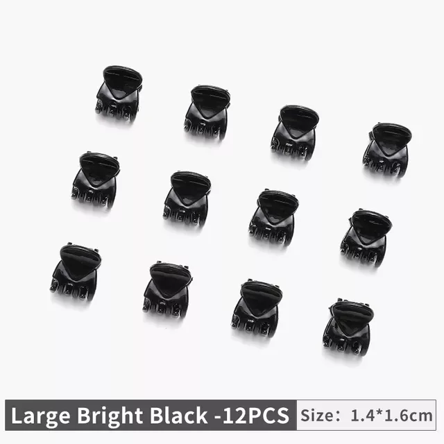 Mini Hair Clip Claw Cute Hair Clips Plastic Black Hairpin Clamp for Ladies Headwear Hair Styling Tools