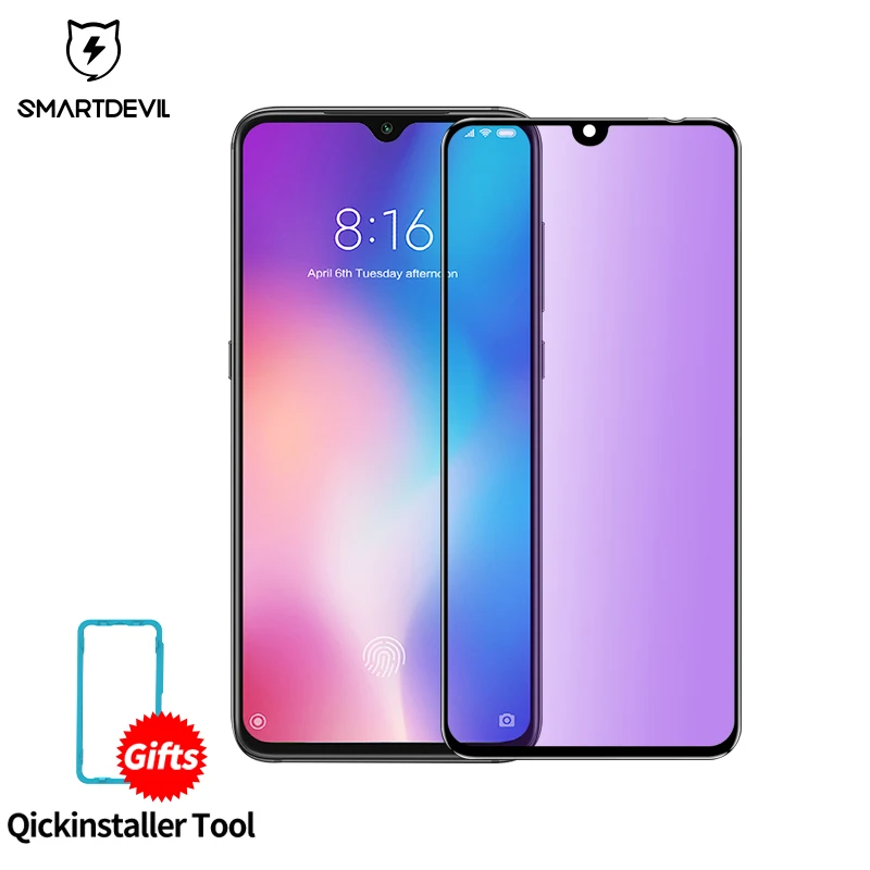 

Закаленное стекло SmartDevil для Xiaomi Mi 9 se, mi 9 T, mi 9 Pro, Защитная пленка для экрана с защитой от синего света, легкая установка, защита от царапин